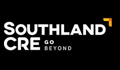 A black and white image of the southland theatre logo.